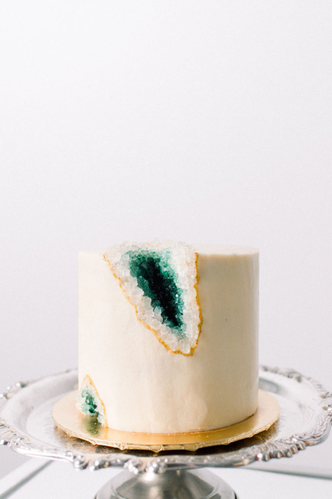 Artist for Humanity Epicenter green and white wedding cake