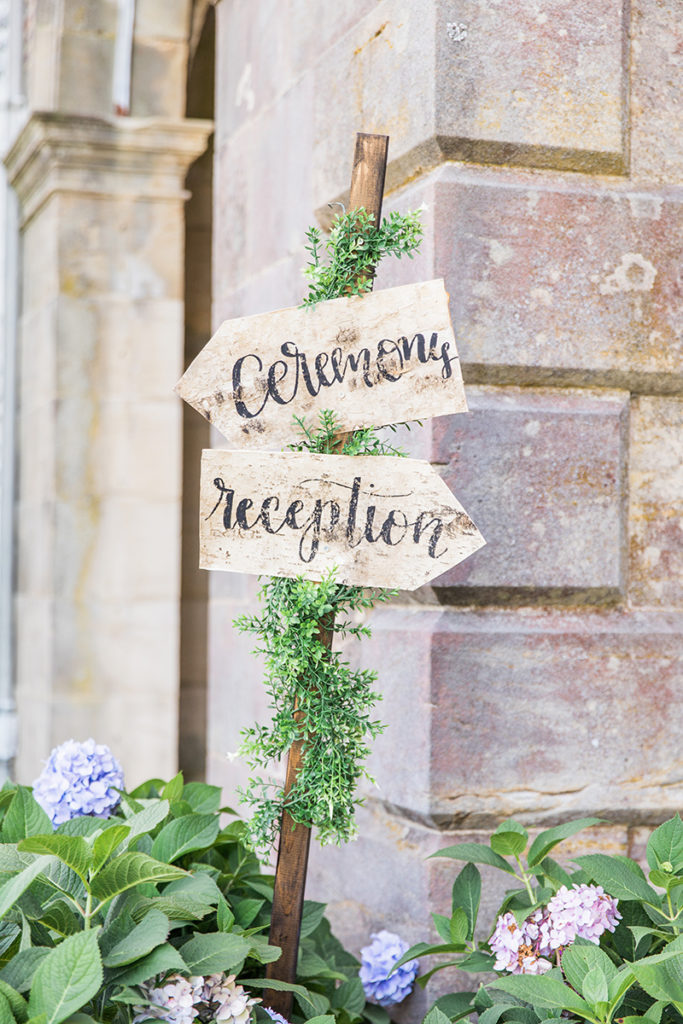 Chelsey and Liangi ceremony and reception signage