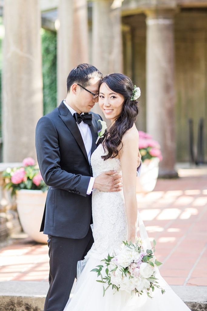 Chelsey and Liangi Crane Estate wedding couples portrait
