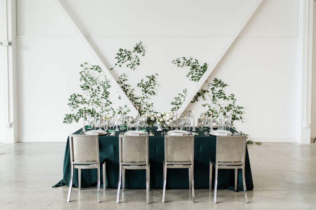 Artist for Humanity Epicenter wedding tablescape